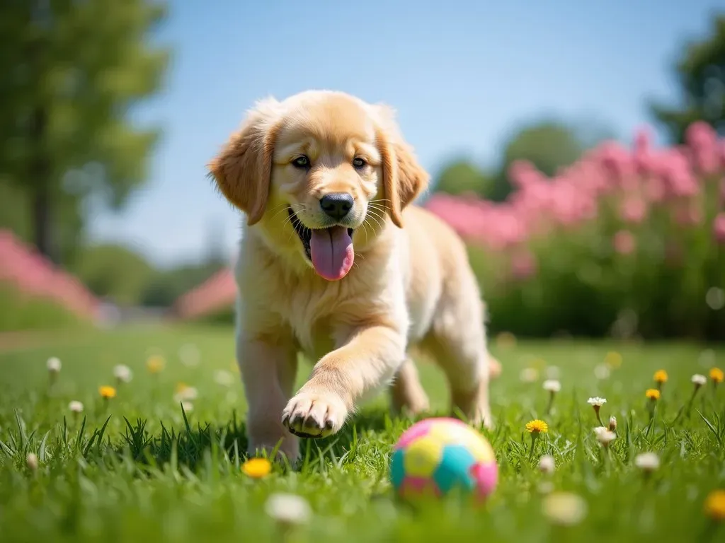 Golden Retriever 6 meses en crecimiento