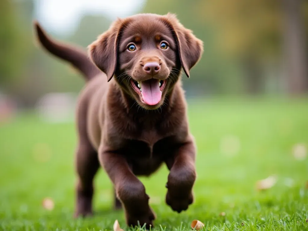 Labrador Chocolate jugando