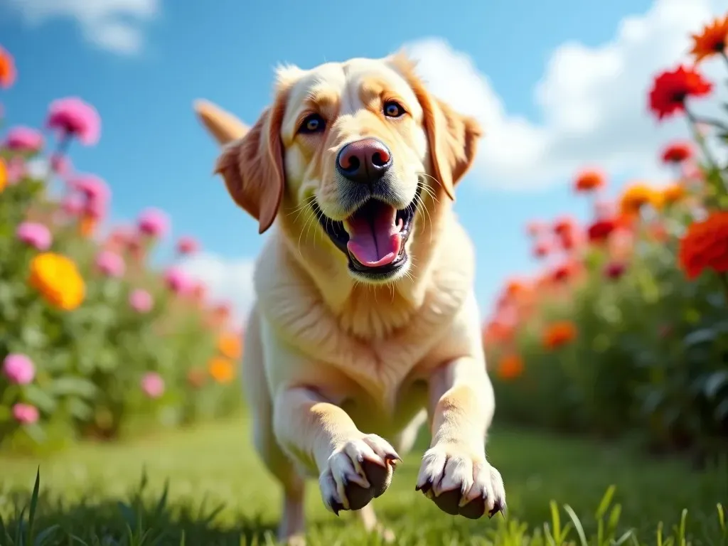 Labrador Retriever jugando