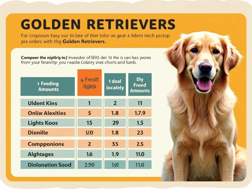 Tabla de alimentación Golden Retriever